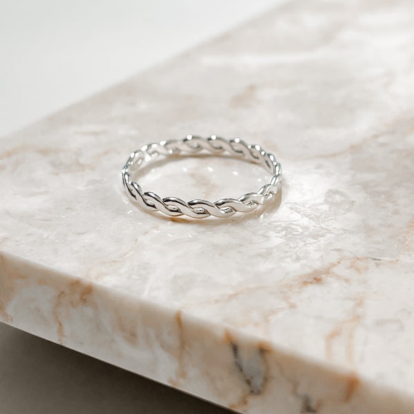 Braided Stacking Ring | Sterling Silver