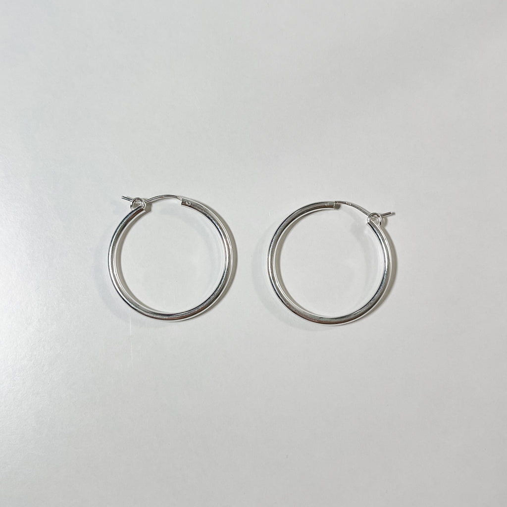 Tube Hoop Earrings | Sterling Silver | Anira Studio